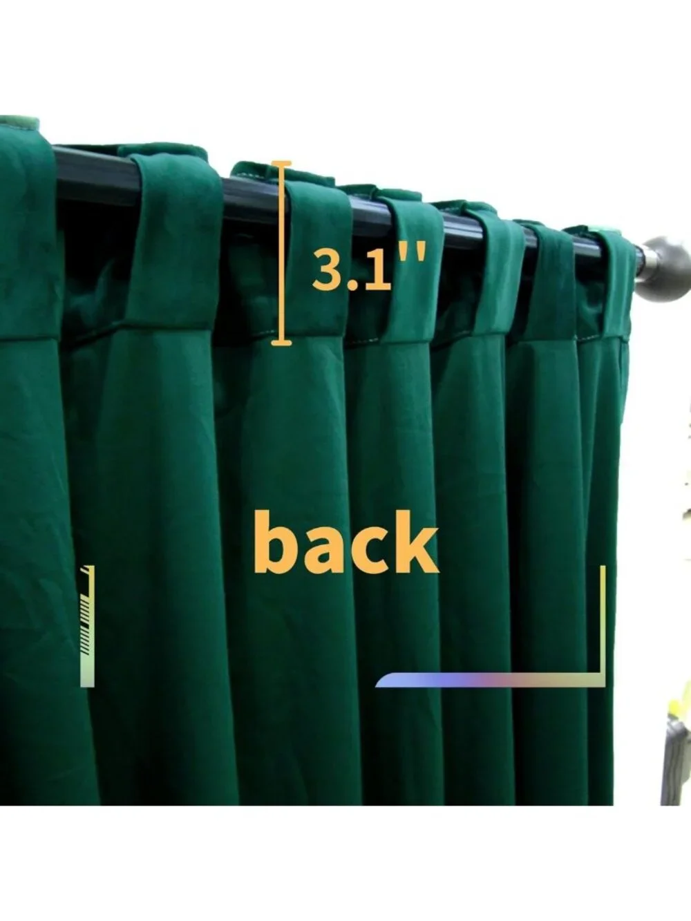 Luxurious Emerald Green Velvet Curtains, 52